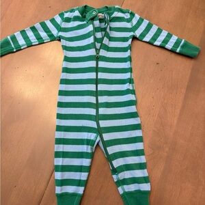Hanna Andersson Striped Green and Blue One Piece 6-12 Months